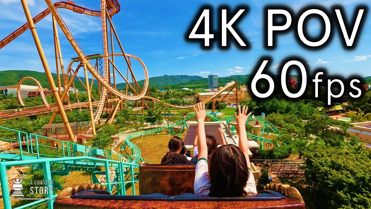 Valkyrie (Funky Shuttle Coaster: 2 Laps Forward, 1 Backwards!) - Gyeongju World 4K60 Back Row POV