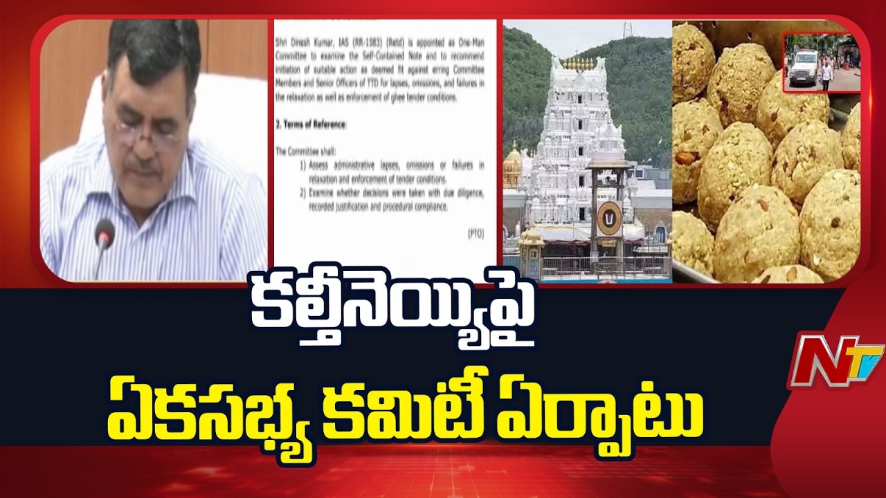 AP Govt Appoints One Man Commission To Probe Tirumala Laddu Ghee Issue | NTV Telugu