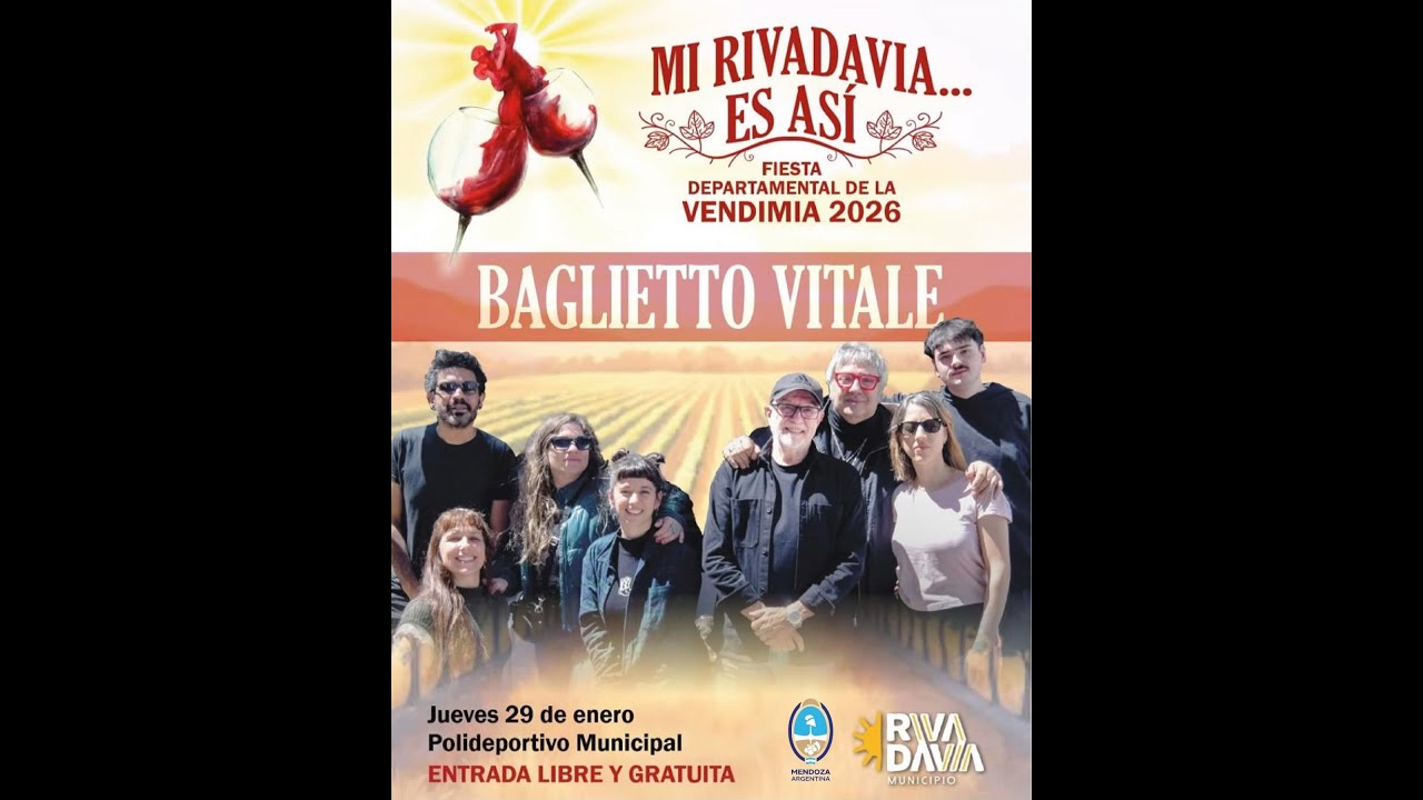 🍷FIESTA DE LA VENDIMIA DE RIVADAVIA 2026 EN VIVO