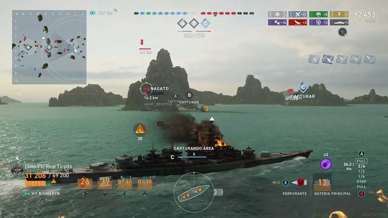 Carrying a Xarkun  to Victory with the. Bismarck