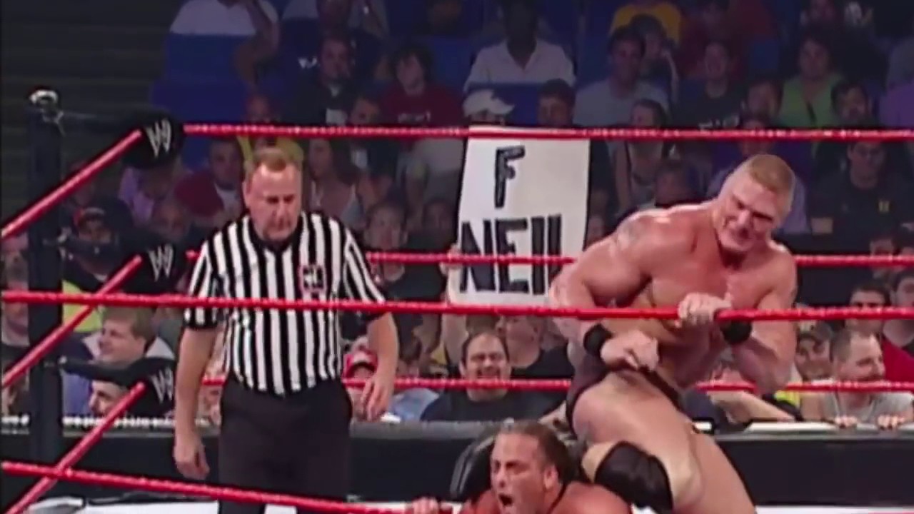 WWE Raw Brock Lesnar vs Rob Van Dam Intercontinental Championship