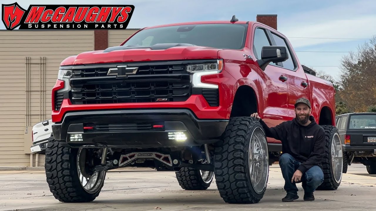 ЭПИЧЕСКАЯ сборка грузовика: Chevy Silverado 1500 с 9-дюймовым лифт-комплектом McGaughys и кованым...