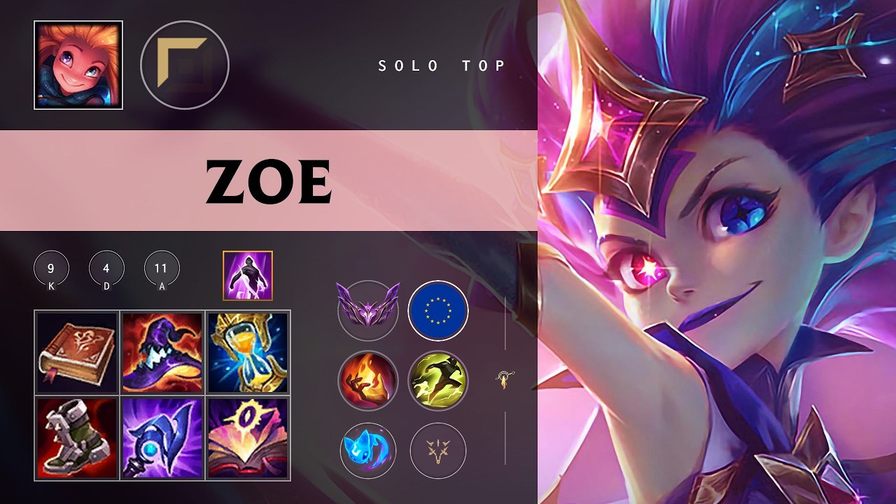 Zoe Top vs Pantheon - EUW Master Patch 26.10