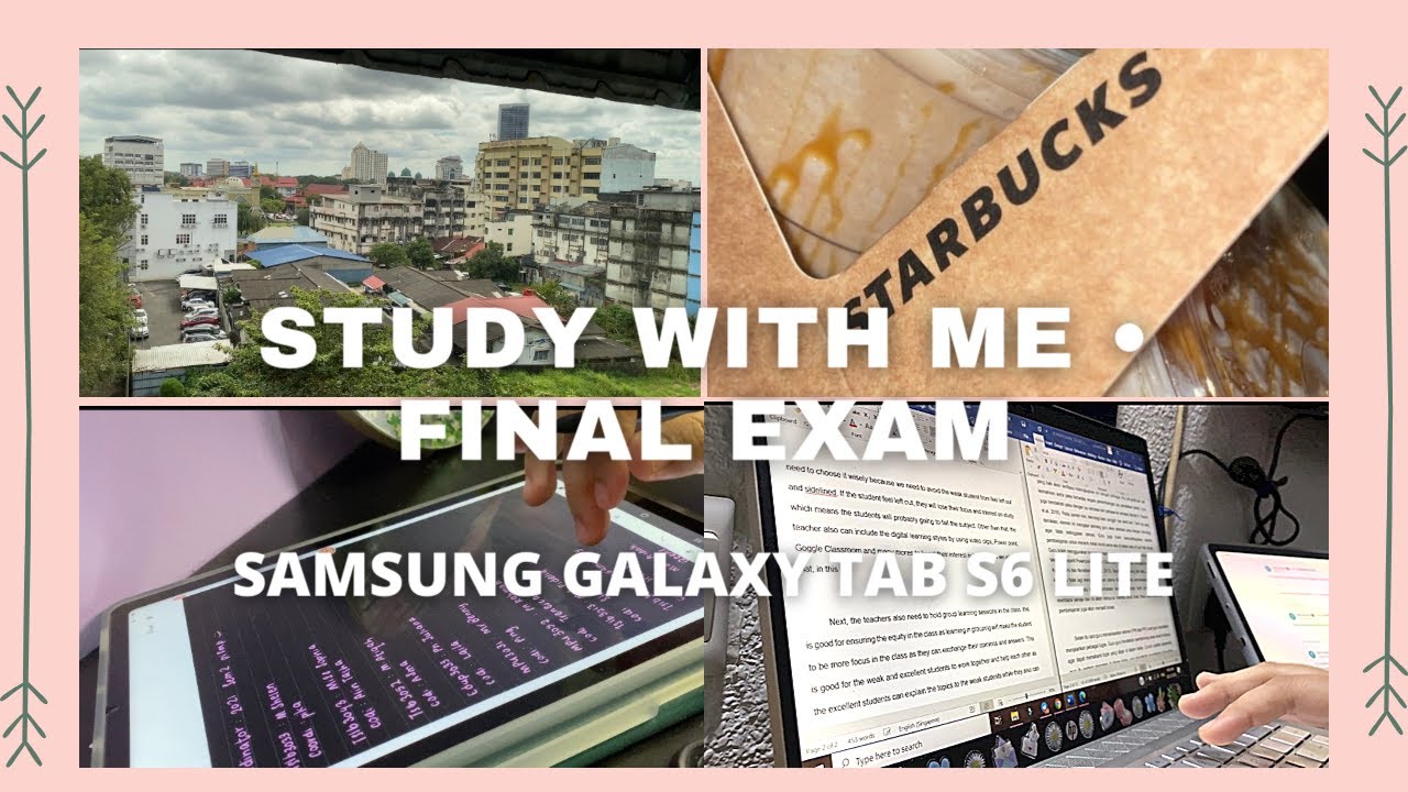 Samsung Galaxy Tab S6 Lite | Final exam •Study Vlog• Short Vlog ✨🌧