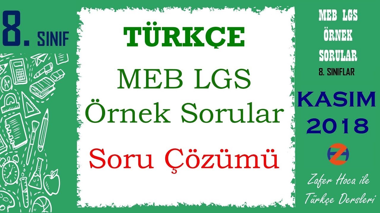 LGS Örnek Soru Çözümleri | Türkçe Dersi | Kasım 2018 MEB