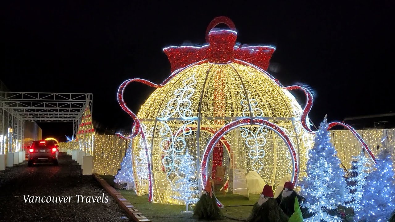 4K🇨🇦 Langley Drive Thru Christmas Lights Show🎄❄⭐ 🎀🌧☃️ | BC Canada