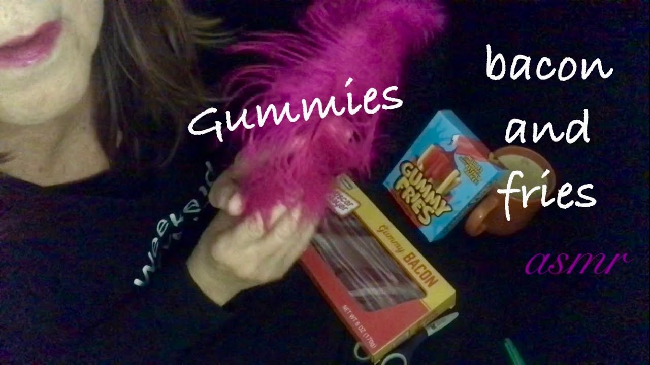 Eating New Gummies, Bacon and Fries evening relaxation Quiet ASMR