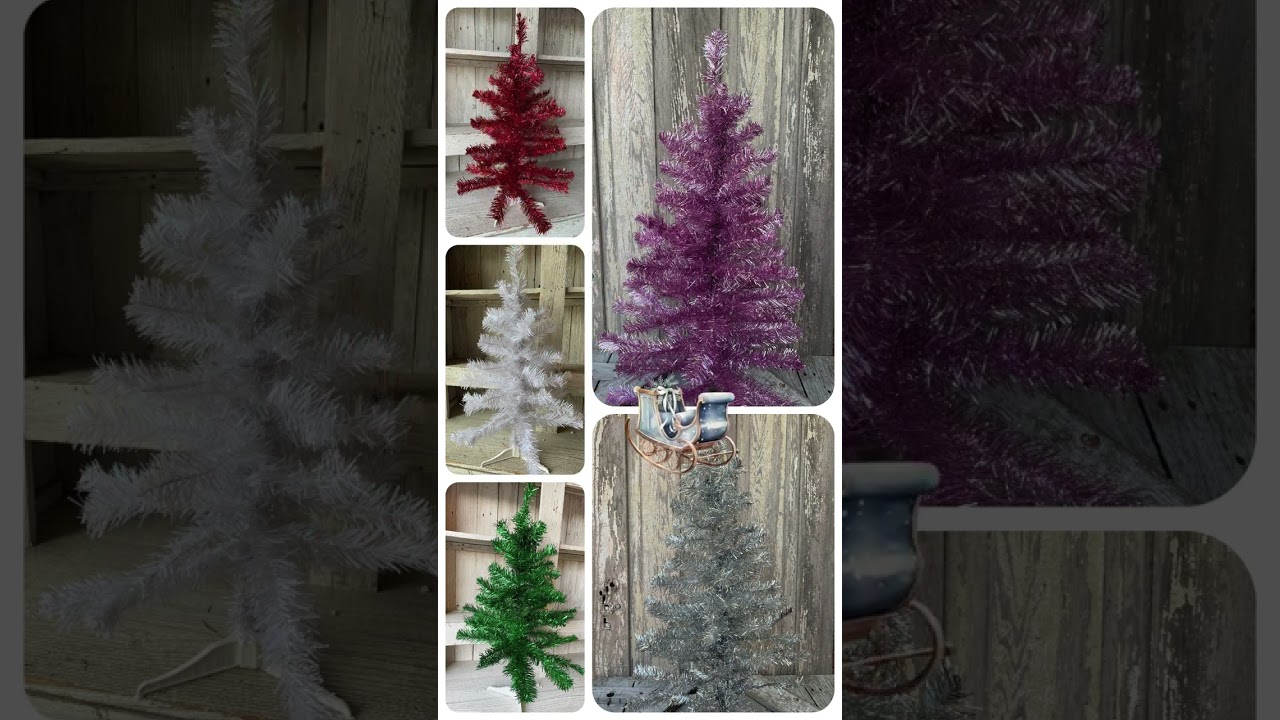 Old-Fashioned Christmas Tinsel Trees