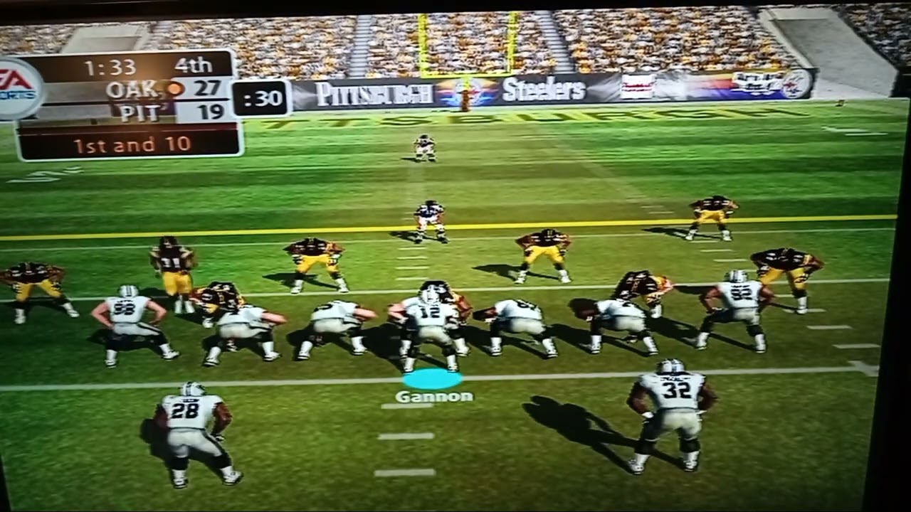 Charles Woodson calls game !( Raiders v Steelers part 3 Madden 05 franchise mode)