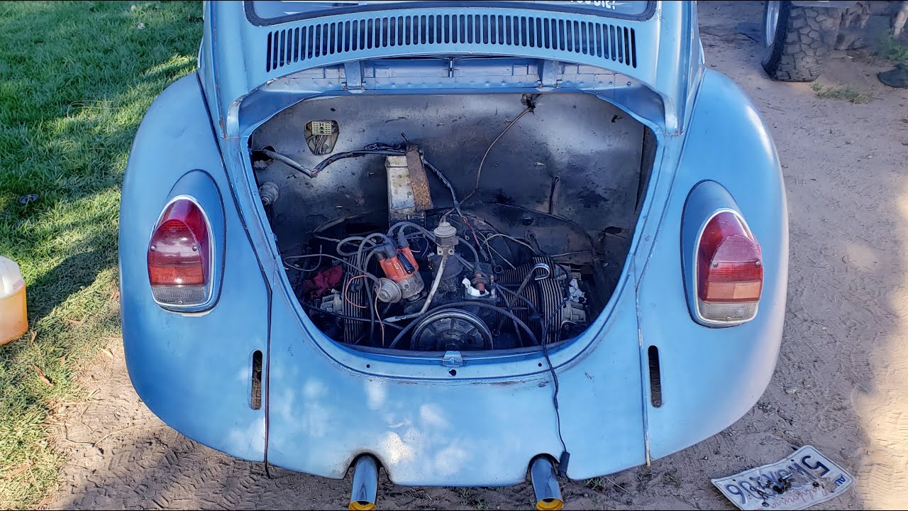 Разборка и покраска моторного отсека Volkswagen Beetle!!