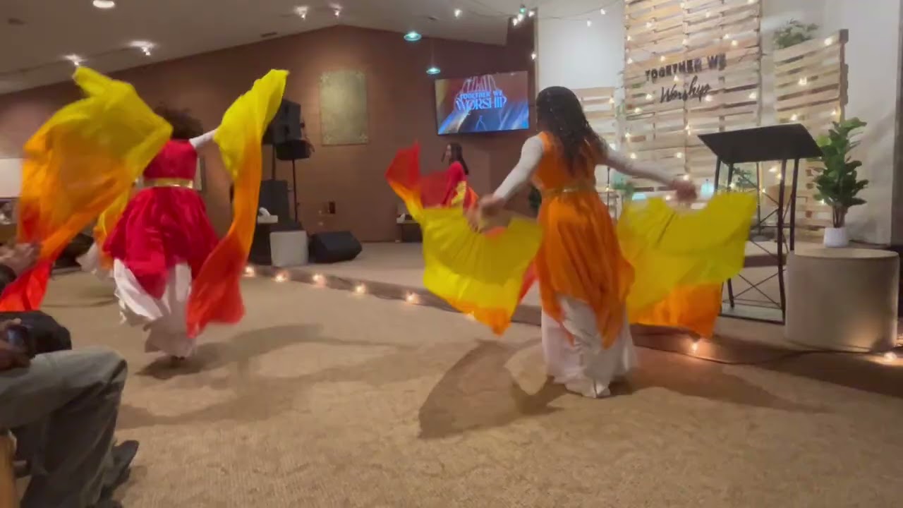 Dancers in church