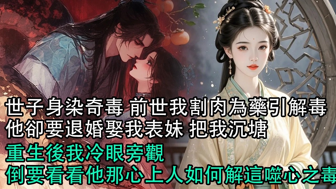 【一口氣看完】世子身染奇毒 前世我割肉為藥引解毒，他卻要退婚娶我表妹 把我沉塘，重生後我冷眼旁觀，倒要看看他那心上人如何解這噬心之毒#古言 #有聲小說 #情感故事