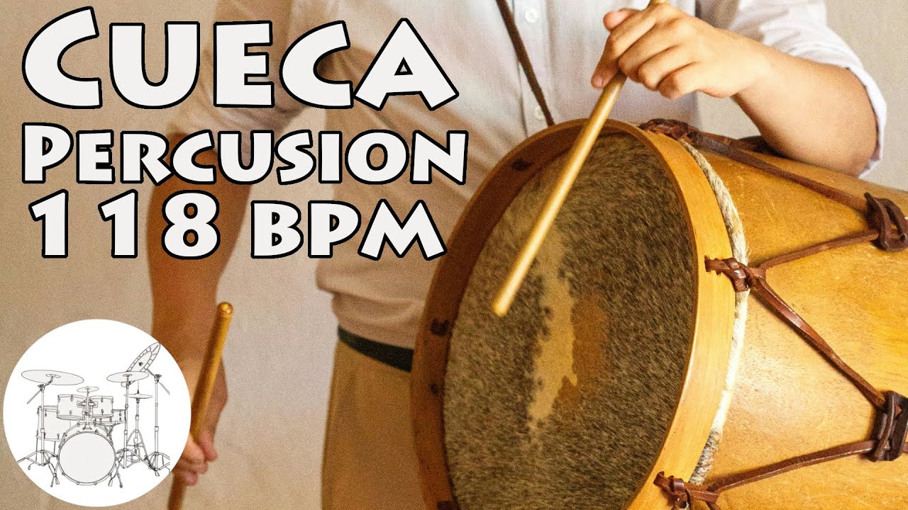 Play along Drums | Cueca Beat 118 bpm