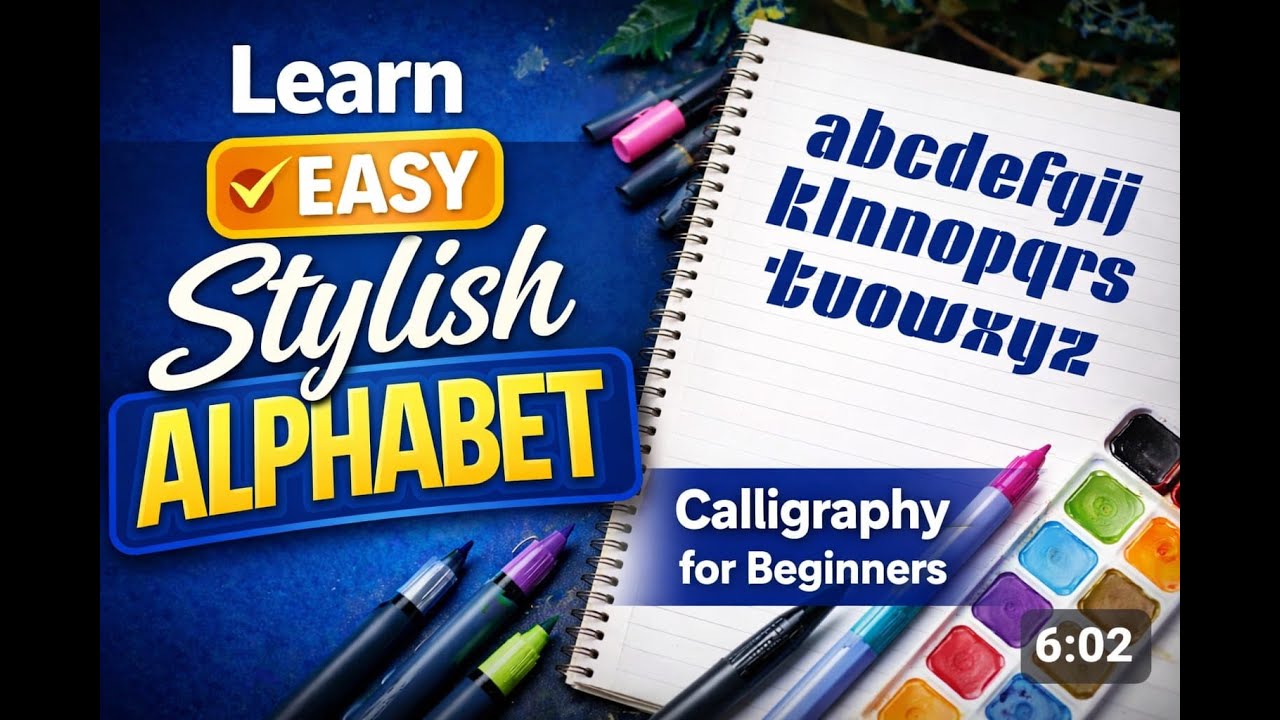 Learn EASY Stylish Alphabet A to Z ✍️ | Beautiful Handwriting & Calligraphy for Beginners