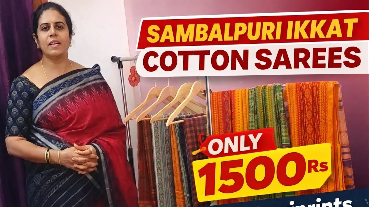 Sambalpuri Ikkat Cotton Sarees Collection | Handloom Cotton Sarees Online | ₹1500 @mayuriprints