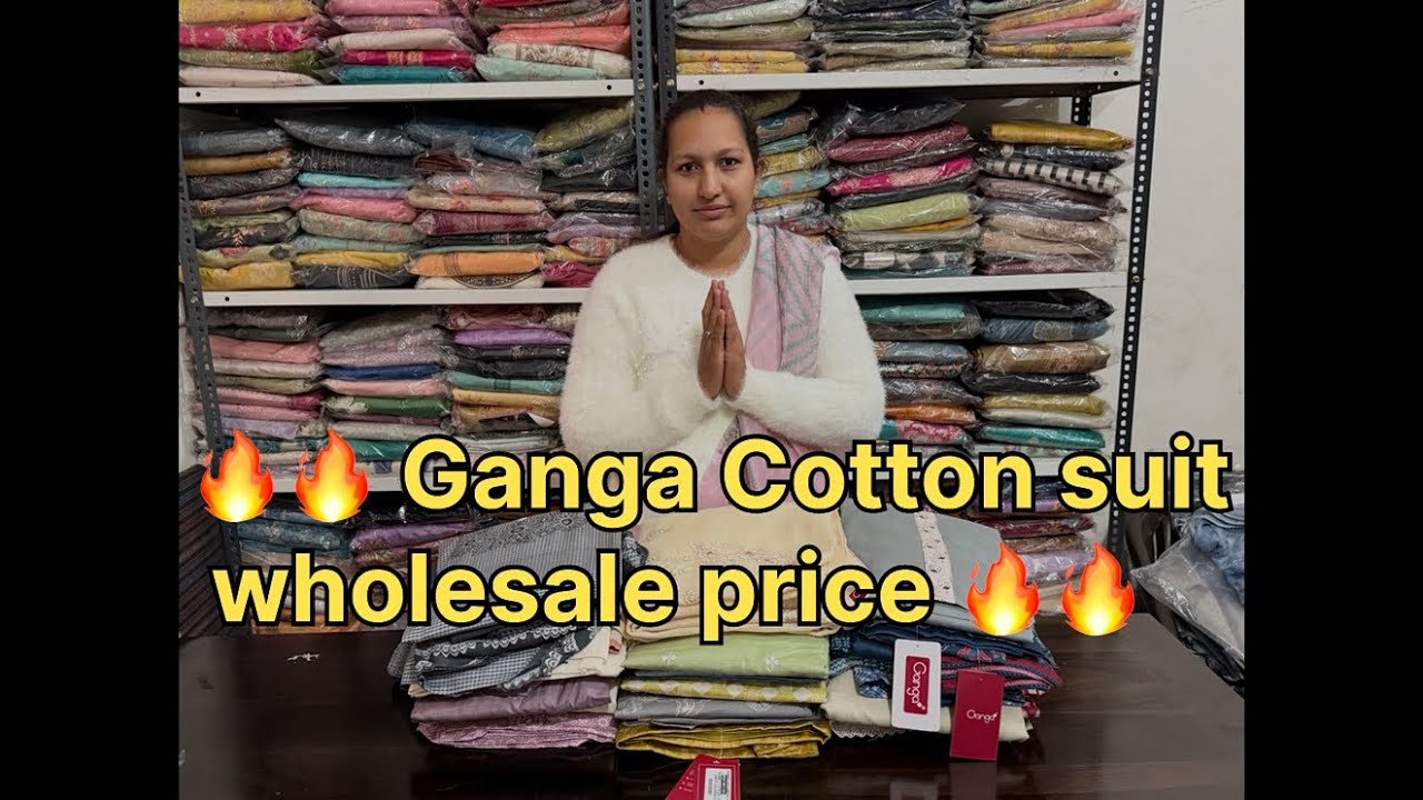 ￼🔥🔥 Ganga Cotton suit wholesale price🔥🔥