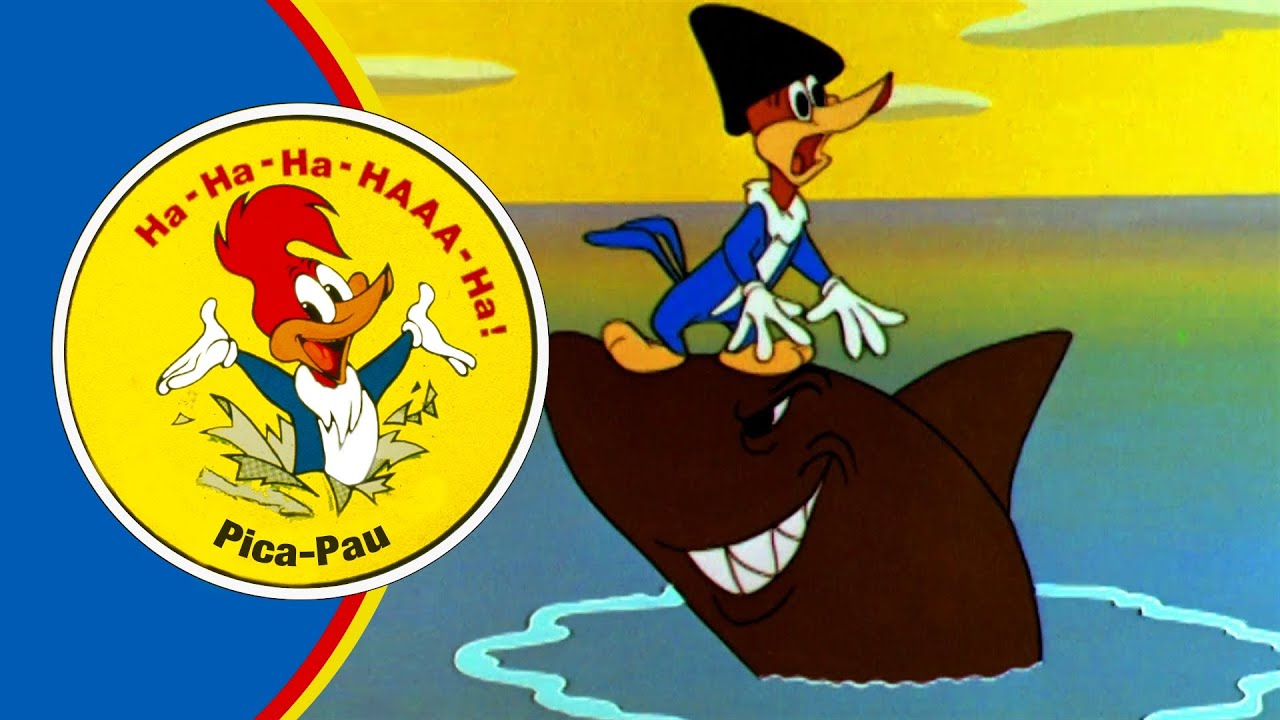 Pica-Pau Está em Águas Infestadas de Tubarões! 🦈 | Pica-Pau em Português