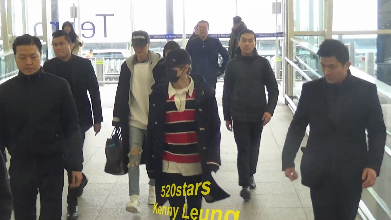 SUPER JUNIOR - 利特Lee Teuk(이특)、銀赫Eun Hyuk(은혁) Hong Kong Airport Departure to Incheon 20180202