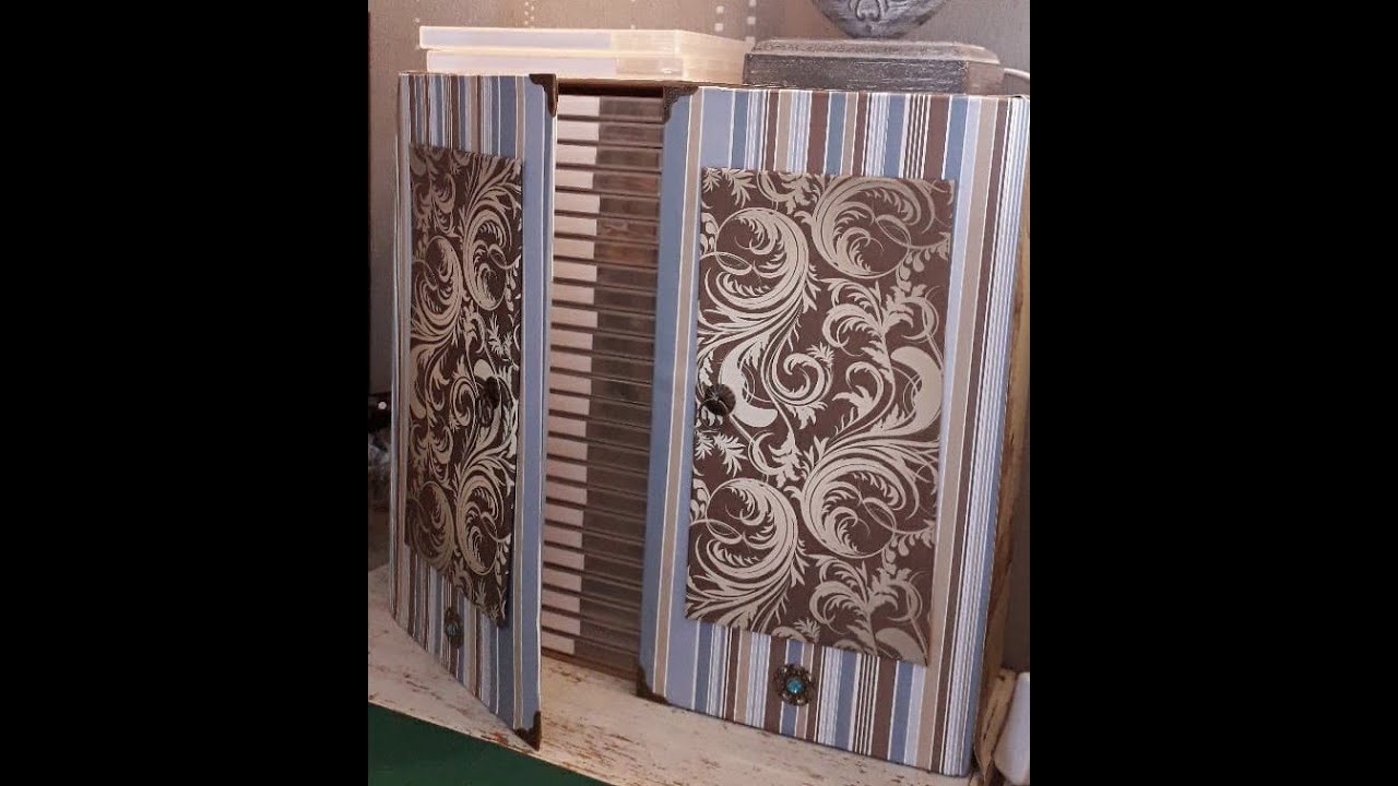Rangement Scrap : Découpes dans  boites de DVD - Tuto d'un meuble en carton pour ces boitiers