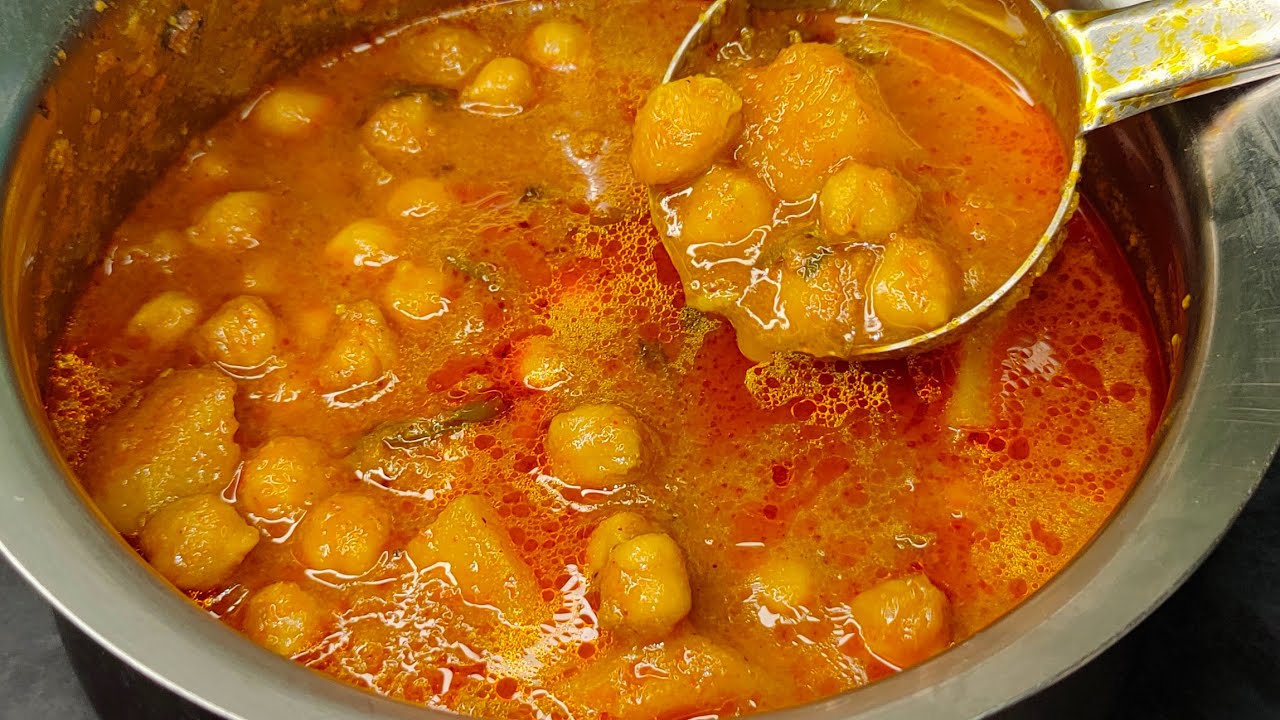 நான்வெஜ் சுவையில் கொண்டைக்கடலை குழம்பு இந்த மாதிரி செஞ்சு பாருங்க|white Channa gravy|sundal kulambu