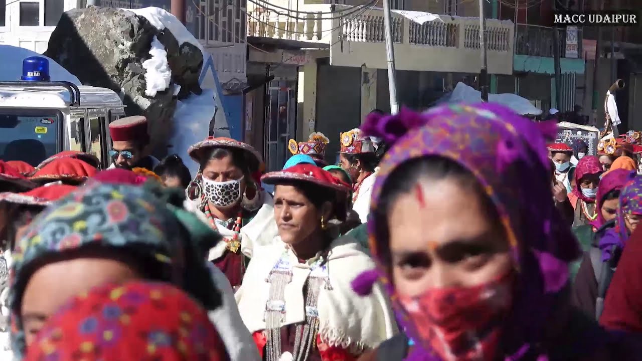 First Snow Festival of Lahaul Spiti 2021  II  Procession in Traditional Costumes @ Udaipur.