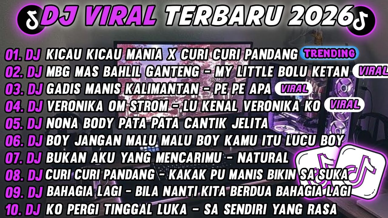 DJ TIKTOK TERBARU 2026-🎵DJ KICAU MANIA X CURI CURI PANDANG 🎵DJ MBG MAS BAHLIL GANTENG FULL ALBUM