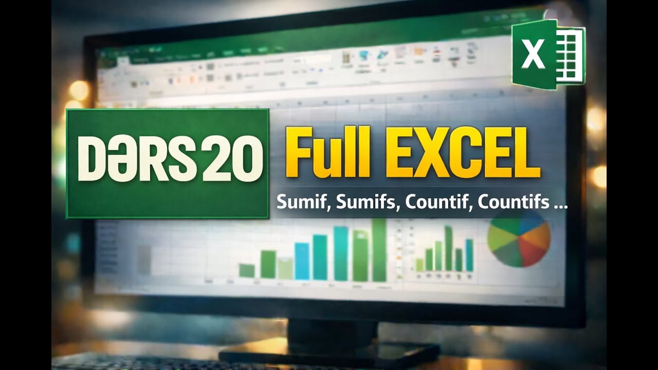 Ders 20 - Excel-də Səni Pro Edən 6 Funksiya | SUMIF, COUNTIF, XLOOKUP, INDEX+MATCH