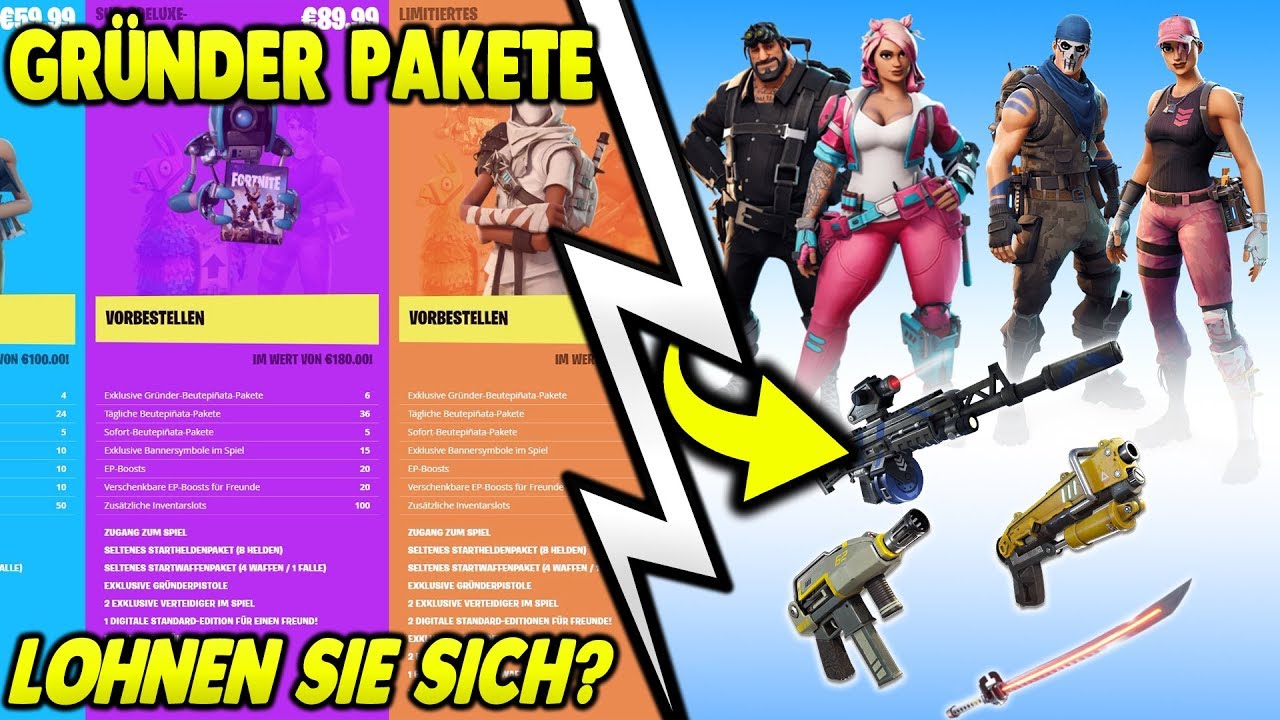 😍GRÜNDER PAKETE SIND DA! | GRÜNDER-WAFFEN & HELDEN | FORTNITE: RETTE DIE WELT