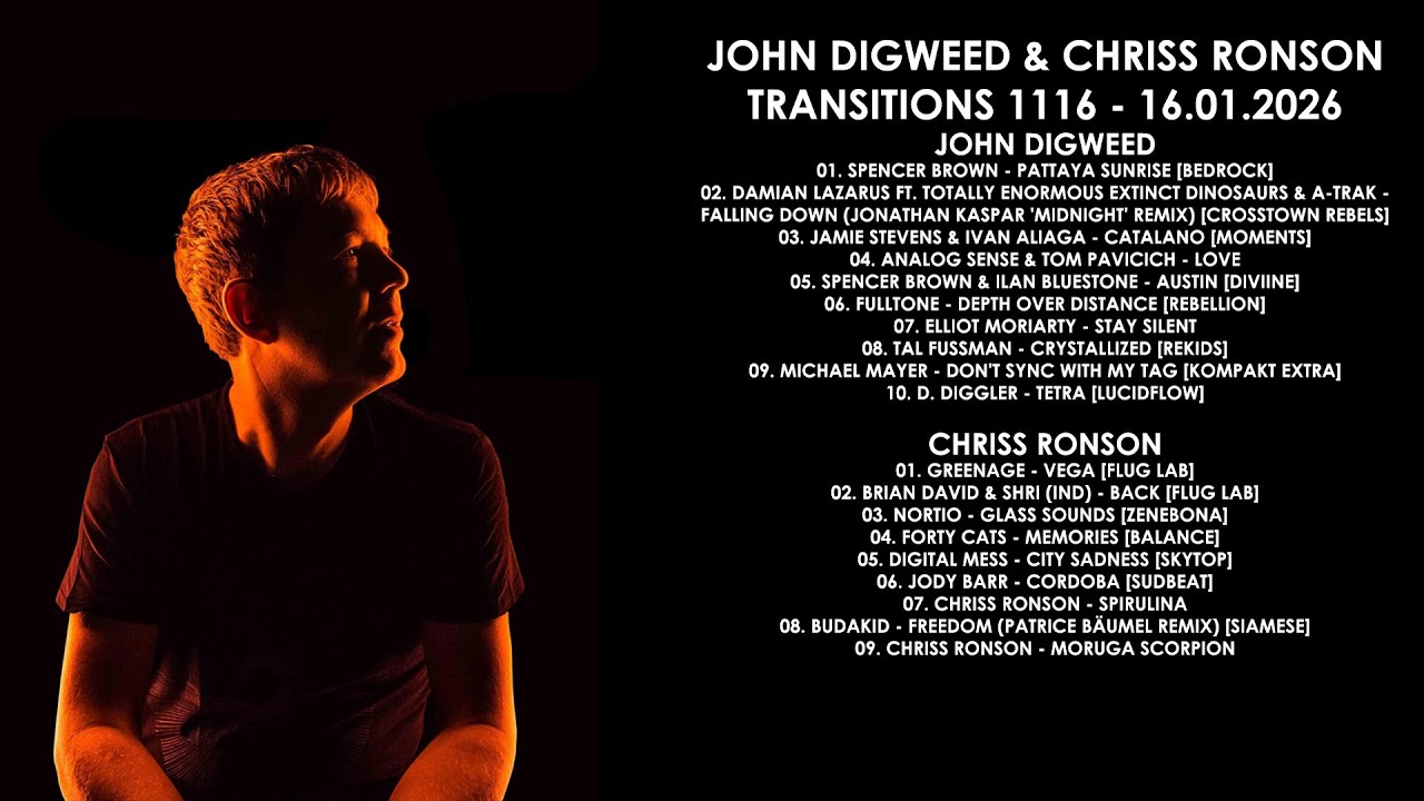 JOHN DIGWEED (UK) & CHRISS RONSON (Hungary) @ Transitions 1116 16.01.2026