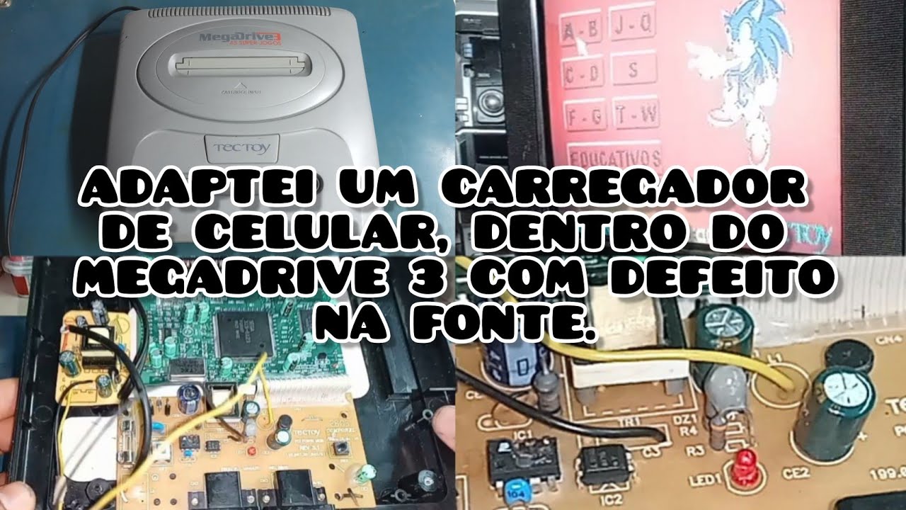 Mega drive 3 não liga, problema na fonte