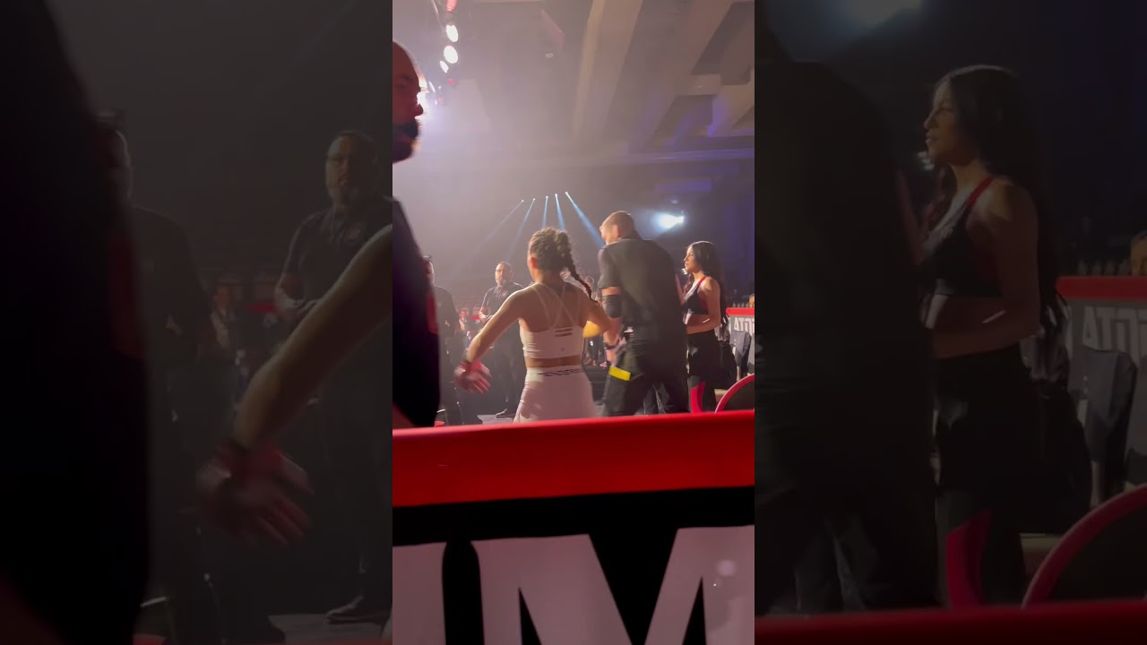 Maria Henderson Makes the walk #bellator293 #bellator #bensonhenderson #mariahenderson #mma