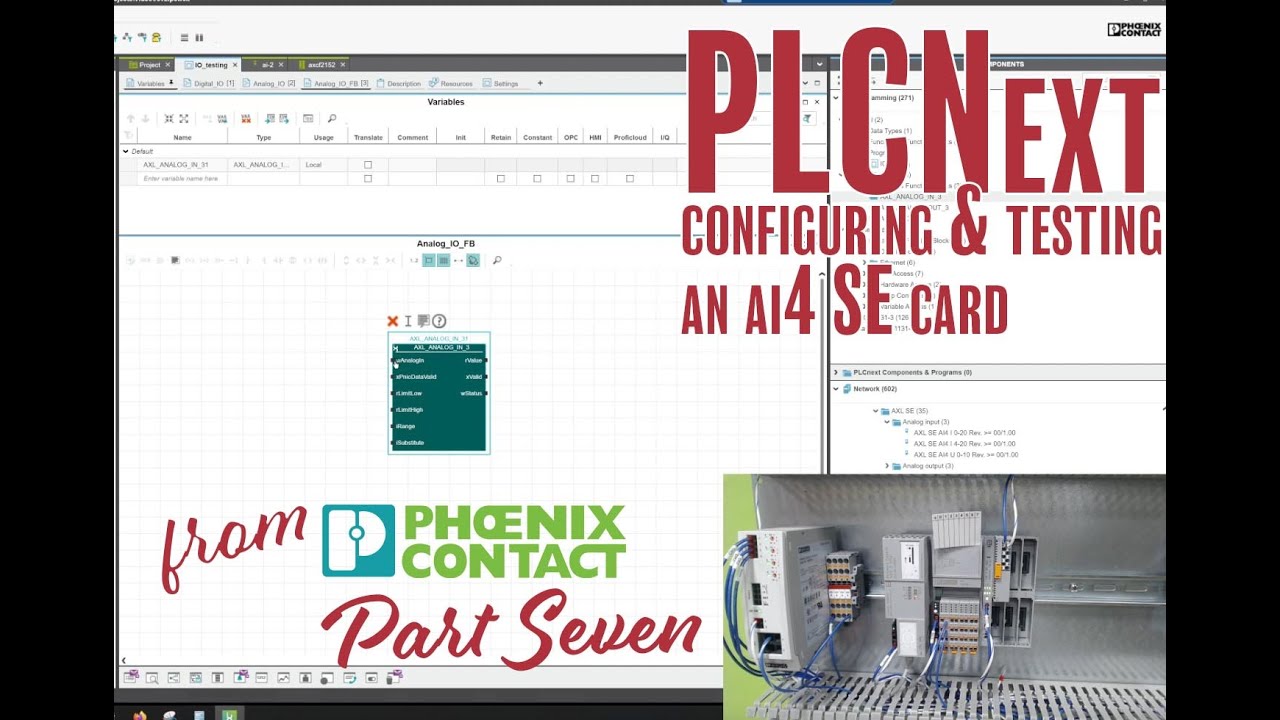 The Phoenix Contact PLCNext - Part 7 - Configuring and testing an AI4 SE card