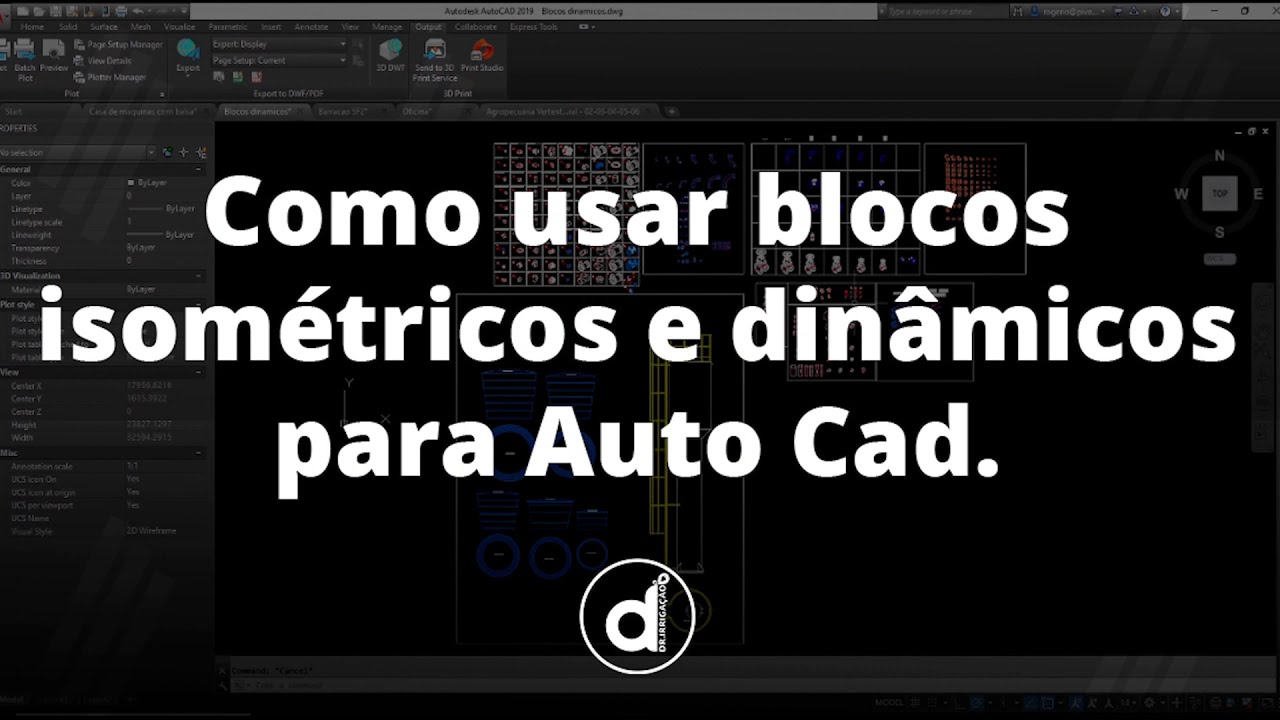 Como usar blocos de conexões de irrigação ISOMÉTRICOS e DINÂMICOS para AutoCAD