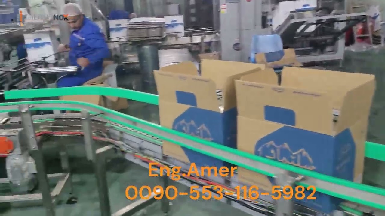 Massive water Cups capacity 4 lines total of 120k cups per hourانتاجية عالية للكاسات تصل الى 120 الف