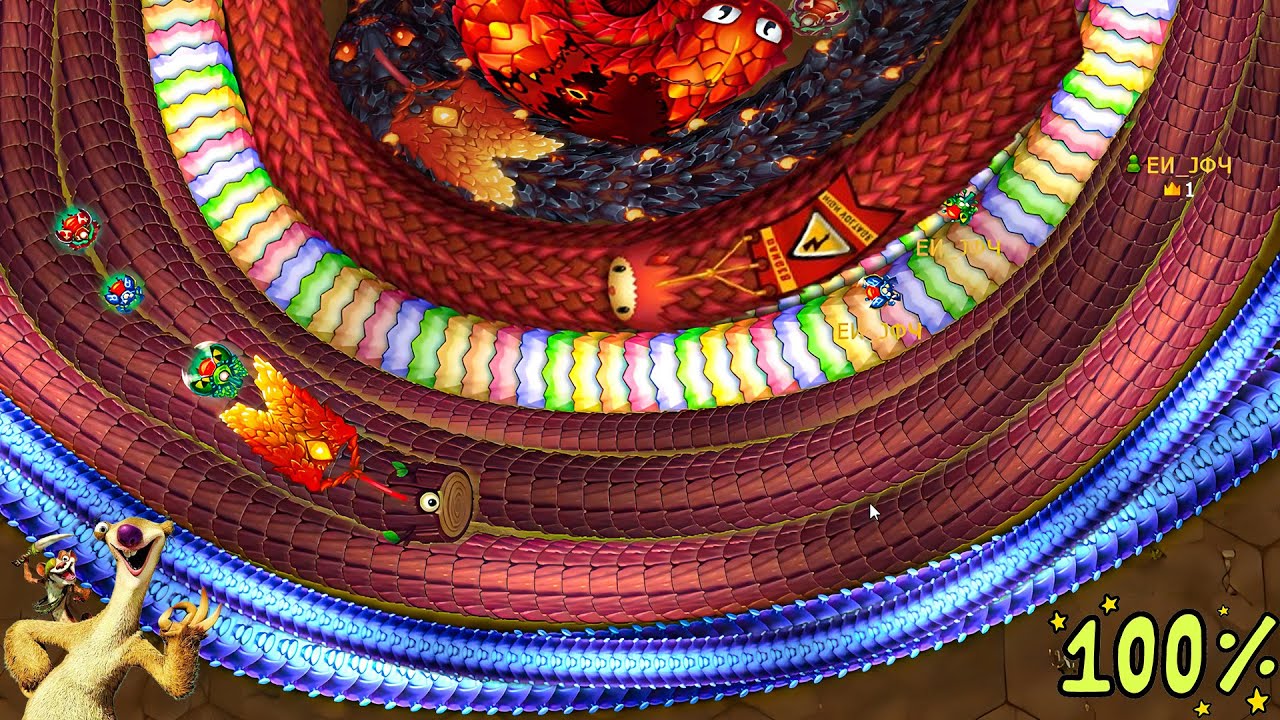 LİTTLE BİG SNAKE.İO🌀top01🌀1 pro hacker snake 🆚 giant hunt snake