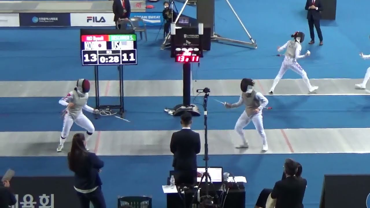 2022 플뢰레 그랑프리2022 SK telecom fencing Grand Prix 모별이MO Byeoli-Stefani DESCHNER 64강전