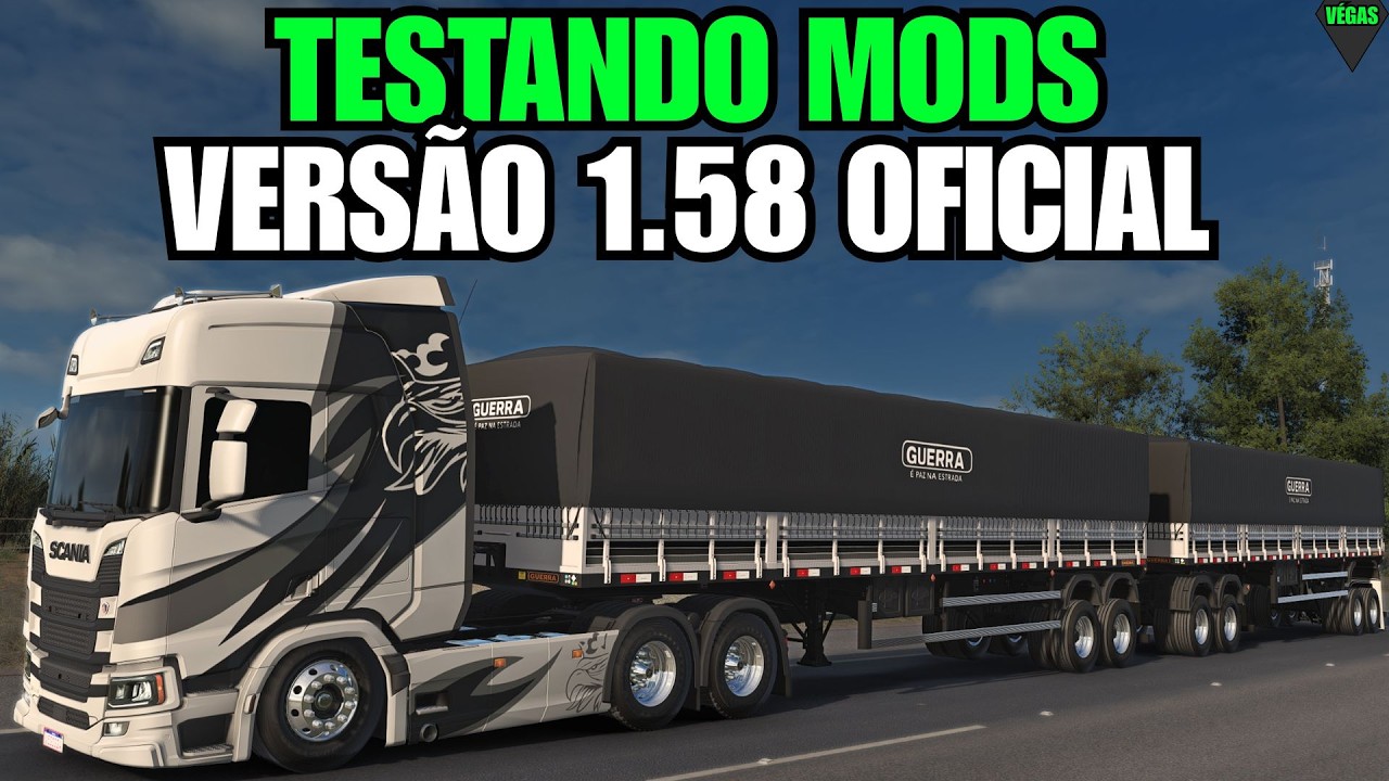 ETS2 - testando mods na 1.58 oficial - mapa rotas brasil