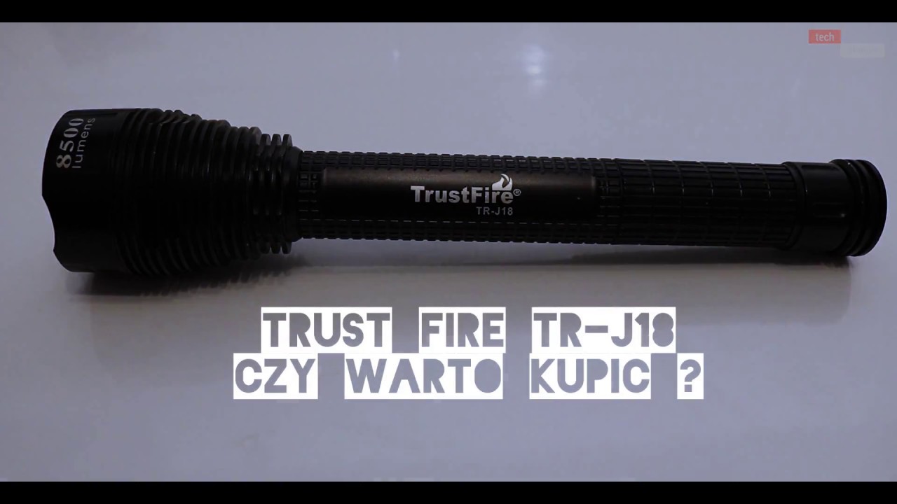 TrustFire 7 Cree led Test mocnej latarki - pierwszy taki test na youtube