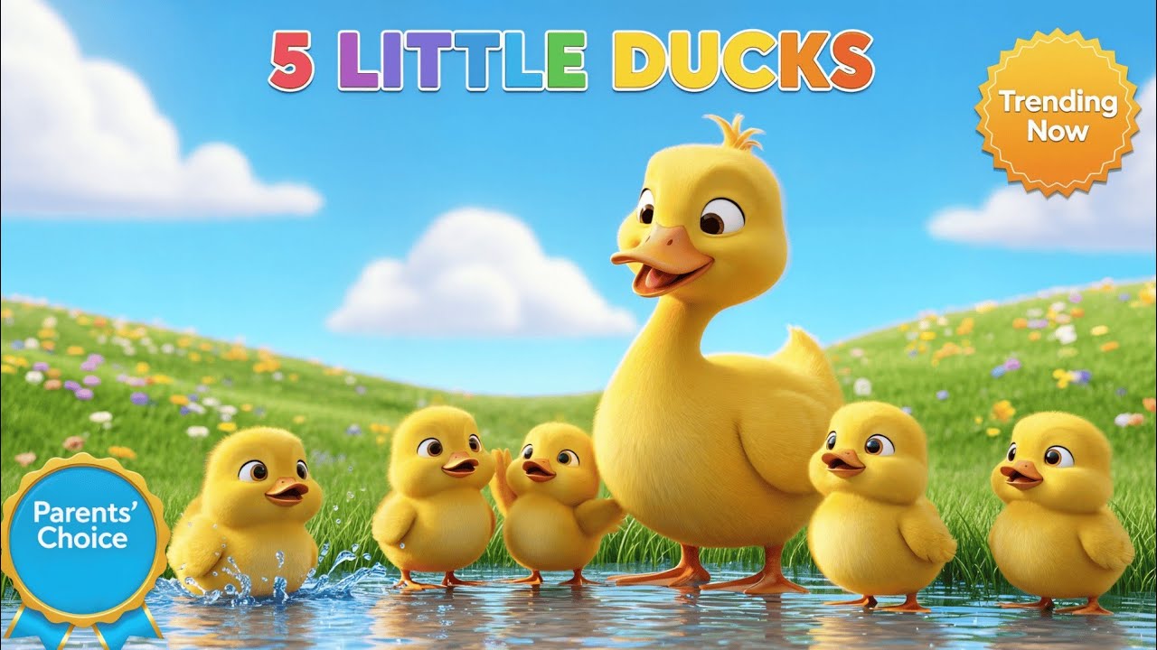 5 Little Ducks Song 🦆 The Ultimate Nursery Rhyme Adventure | Sing-Along for Kids & Toddlers