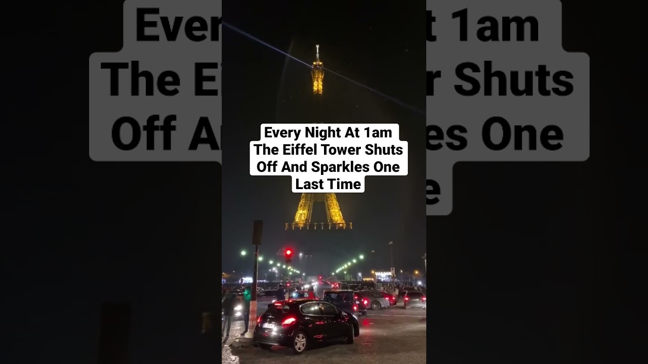 The Eiffel Tower Sparkling At Night #Shorts