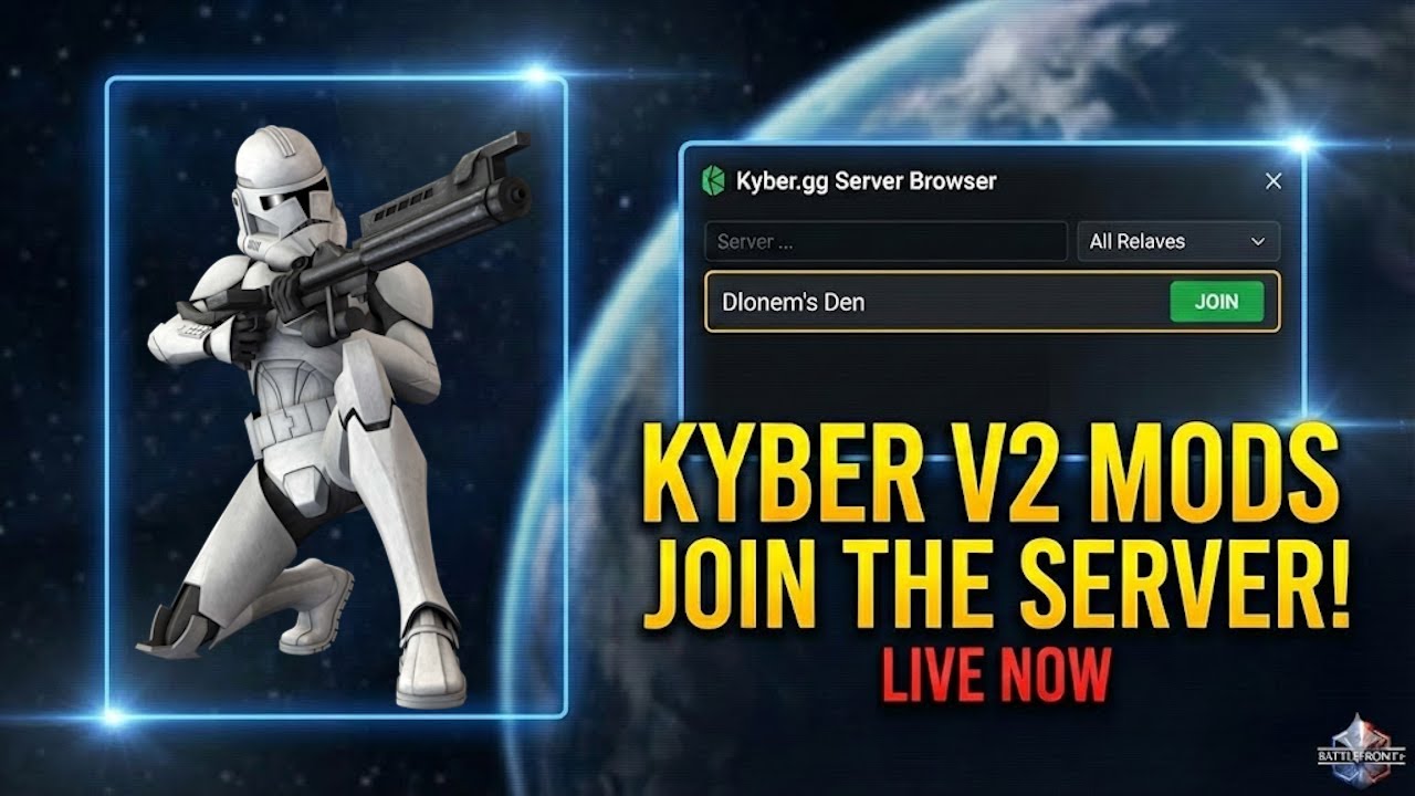 MODDED Battlefront 2 is INSANE 🔴 Open Lobby (Kyber V2 & Battlefront+)