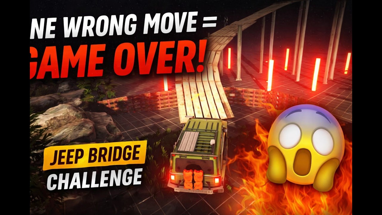 One Wrong Move = Game Over! Jeep Bridge Challenge