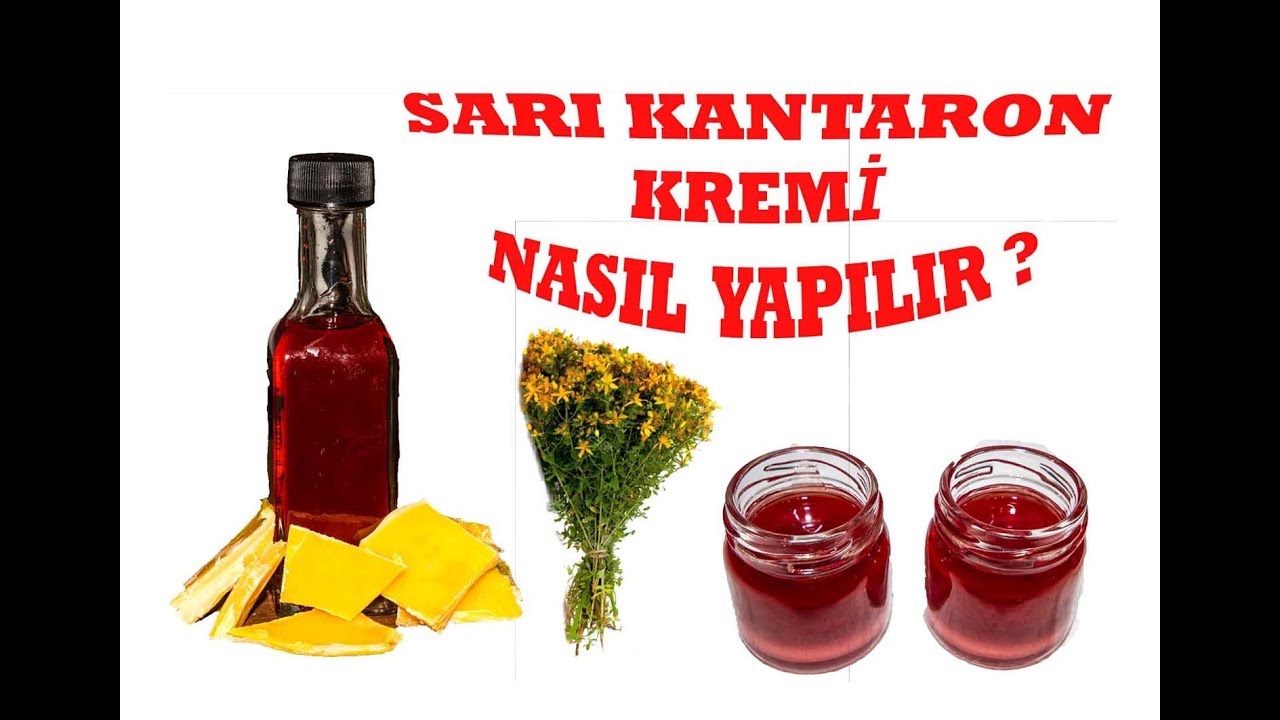 SARI KANTARON KREMİ NASIL YAPILIR  ** HOW TO MAKE St. John’s wort CREAM **