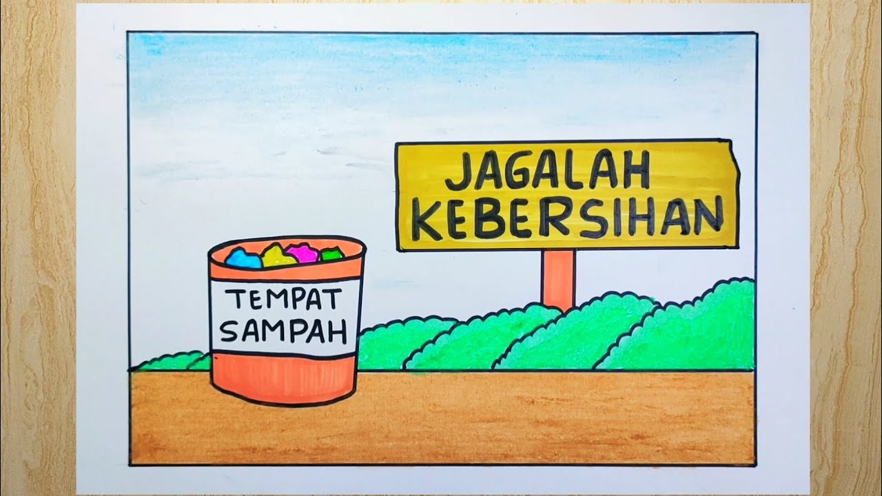 Gambar poster tema menjaga kebersihan lingkungan