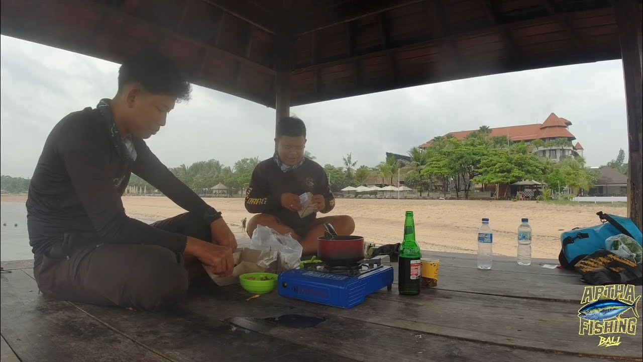 Mancing di pantai Nusa dua & langsung masak hasilnya‼️‼️
