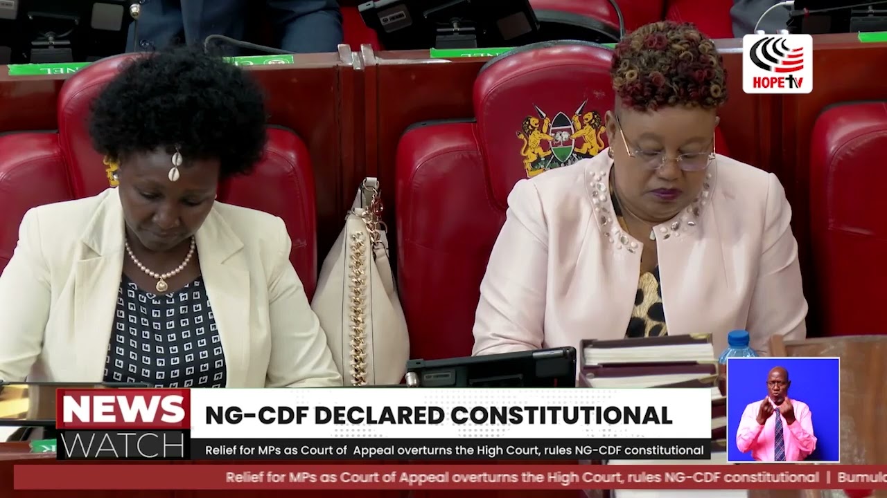 Relief for MPs as Court of  Appeal overturns the High Court, rules NG CDF constitutional