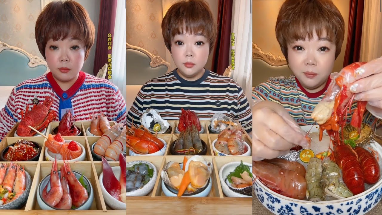 Eat shrimp 🦐🦐🦐 oysters Seafood  shrimp🦞 eggs shrimp 🦐#lopster #seafood #chinesefood,