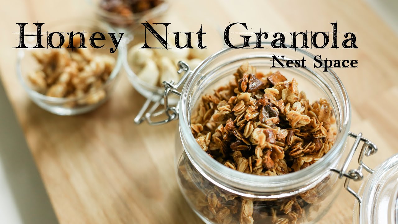 【ザクザク食感が止まらない！】#038 ナッツと蜂蜜のグラノーラの作り方 // How To Make Honey Nut Granola