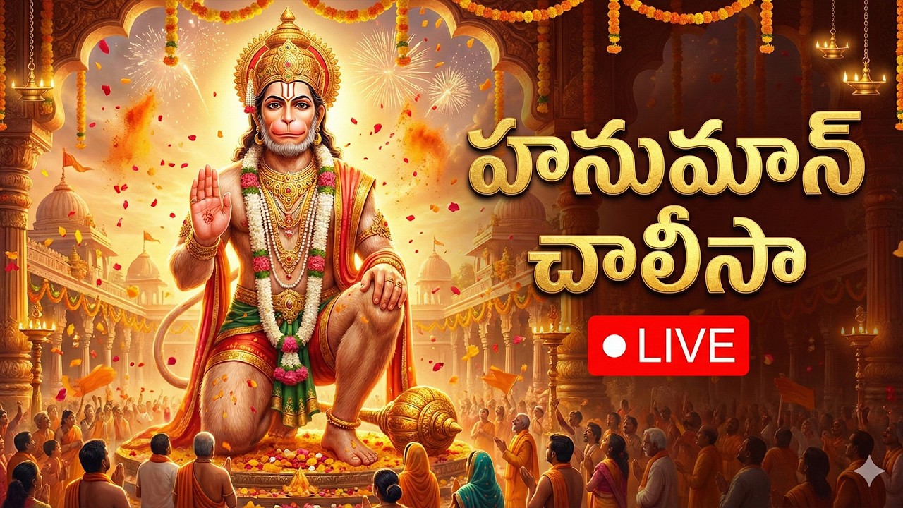 🔴 LIVE: మంగళవారం నాడు ఈ స్తోత్రం వింటే శని బాధలు ఉండవు | Hanuman Chalisa Telugu Live Stream