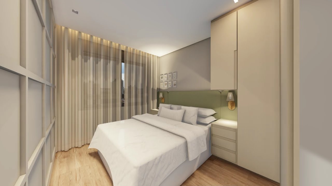 Suíte Clean e Sofisticada | Quarto e Banheiro Elegante!